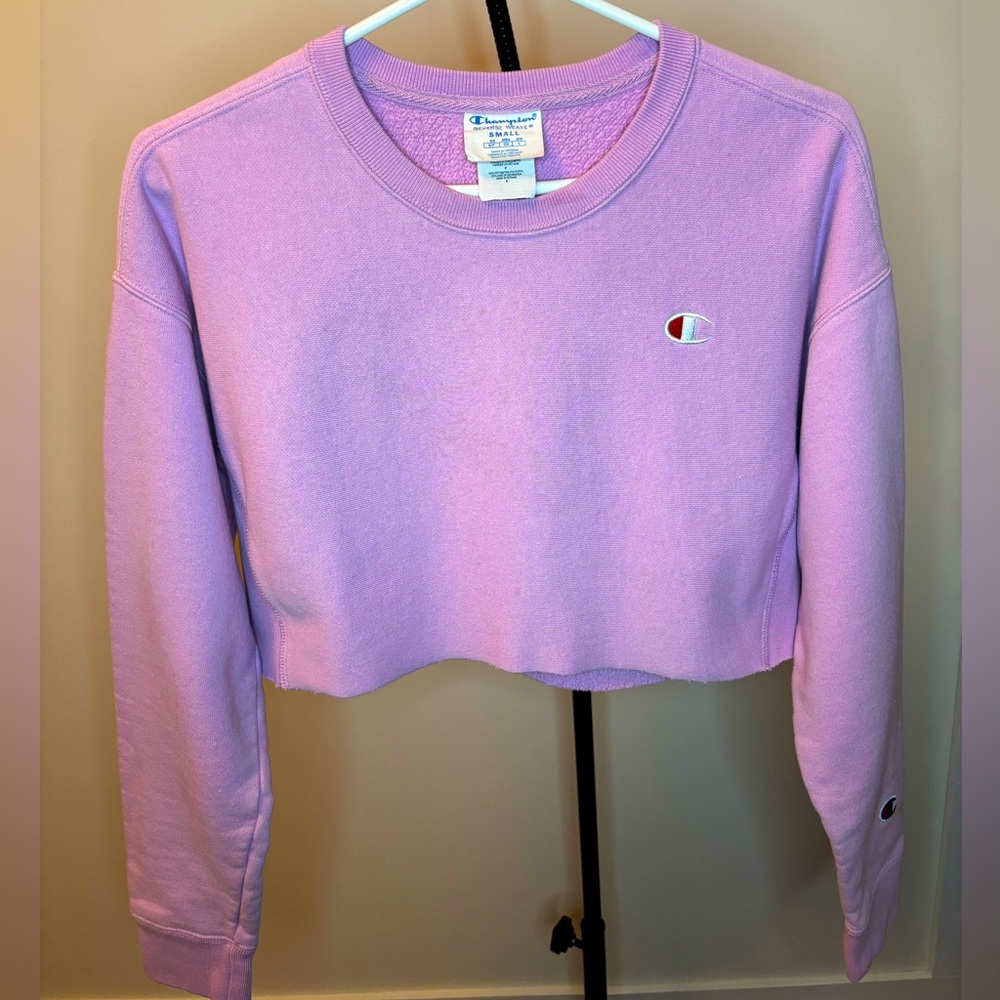 Champion Light Purple Cropped Sweatshirt